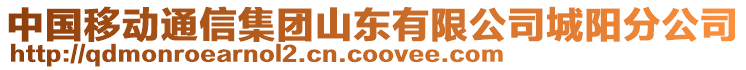 中國移動通信集團山東有限公司城陽分公司