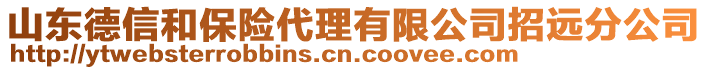 山東德信和保險代理有限公司招遠分公司