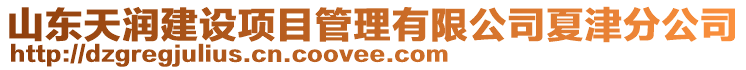 山東天潤(rùn)建設(shè)項(xiàng)目管理有限公司夏津分公司