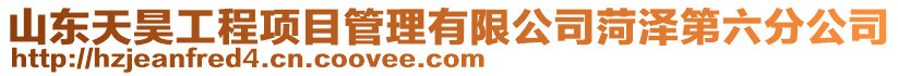 山東天昊工程項目管理有限公司菏澤第六分公司