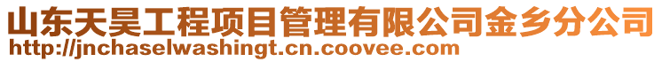 山東天昊工程項目管理有限公司金鄉(xiāng)分公司