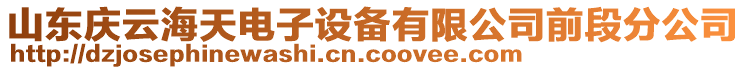 山東慶云海天電子設(shè)備有限公司前段分公司