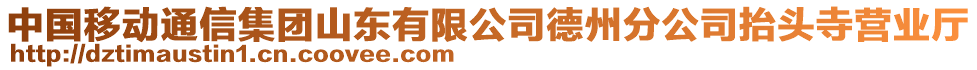 中國移動通信集團(tuán)山東有限公司德州分公司抬頭寺營業(yè)廳