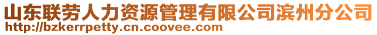 山東聯(lián)勞人力資源管理有限公司濱州分公司