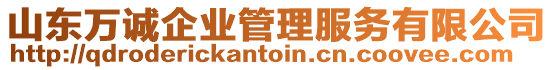 山東萬(wàn)誠(chéng)企業(yè)管理服務(wù)有限公司