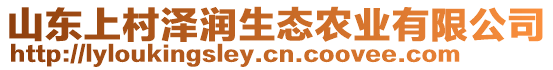 山東上村澤潤生態(tài)農(nóng)業(yè)有限公司