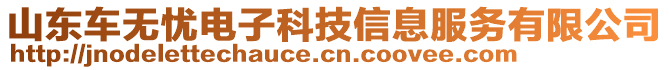 山東車(chē)無(wú)憂電子科技信息服務(wù)有限公司