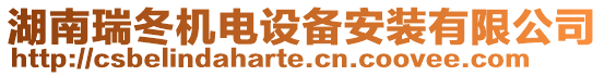 湖南瑞冬機(jī)電設(shè)備安裝有限公司