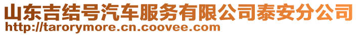 山東吉結(jié)號汽車服務(wù)有限公司泰安分公司