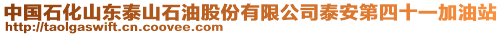 中國石化山東泰山石油股份有限公司泰安第四十一加油站