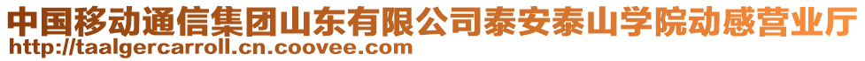 中國(guó)移動(dòng)通信集團(tuán)山東有限公司泰安泰山學(xué)院動(dòng)感營(yíng)業(yè)廳