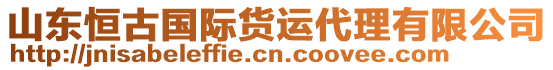 山東恒古國際貨運(yùn)代理有限公司