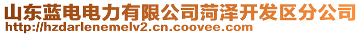 山東藍電電力有限公司菏澤開發(fā)區(qū)分公司