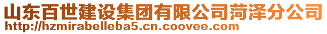 山東百世建設(shè)集團(tuán)有限公司菏澤分公司