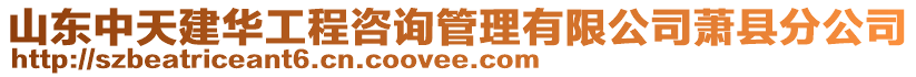 山東中天建華工程咨詢管理有限公司蕭縣分公司