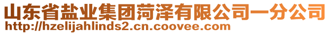 山東省鹽業(yè)集團(tuán)菏澤有限公司一分公司