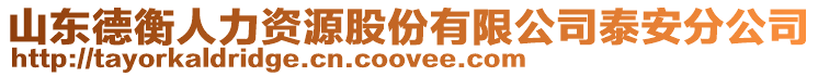 山東德衡人力資源股份有限公司泰安分公司