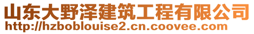 山东大野泽建筑工程有限公司