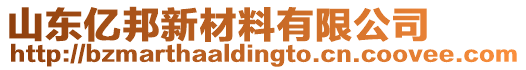 山東億邦新材料有限公司
