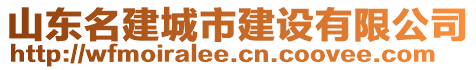 山东名建城市建设有限公司