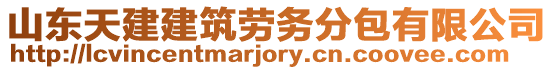 山東天建建筑勞務(wù)分包有限公司