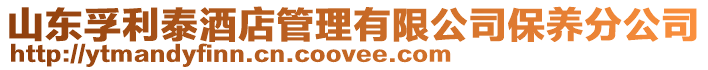 山東孚利泰酒店管理有限公司保養分公司