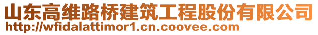 山東高維路橋建筑工程股份有限公司
