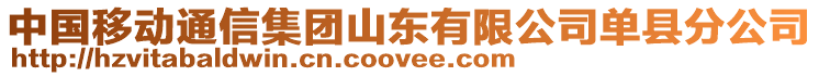 中國移動通信集團山東有限公司單縣分公司
