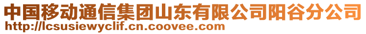 中國(guó)移動(dòng)通信集團(tuán)山東有限公司陽(yáng)谷分公司