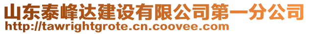 山东泰峰达建设有限公司第一分公司