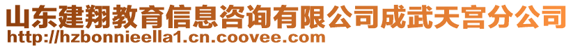 山東建翔教育信息咨詢有限公司成武天宮分公司