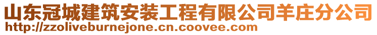 山東冠城建筑安裝工程有限公司羊莊分公司