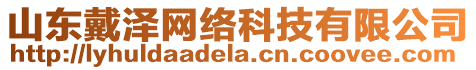 山東戴澤網(wǎng)絡(luò)科技有限公司