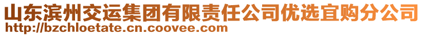 山東濱州交運(yùn)集團(tuán)有限責(zé)任公司優(yōu)選宜購(gòu)分公司