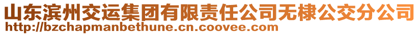 山東濱州交運(yùn)集團(tuán)有限責(zé)任公司無(wú)棣公交分公司