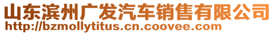 山東濱州廣發(fā)汽車銷售有限公司