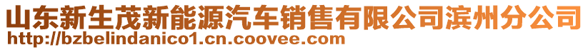 山東新生茂新能源汽車銷售有限公司濱州分公司