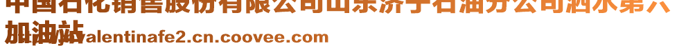 中國(guó)石化銷(xiāo)售股份有限公司山東濟(jì)寧石油分公司泗水第六
加油站