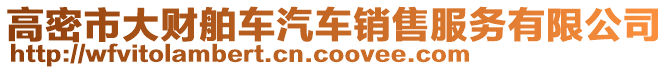 高密市大財舶車汽車銷售服務有限公司