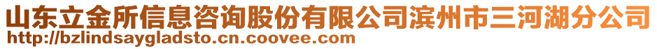 山東立金所信息咨詢股份有限公司濱州市三河湖分公司