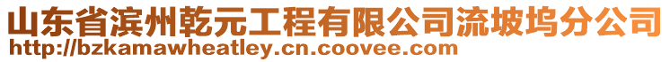 山東省濱州乾元工程有限公司流坡塢分公司