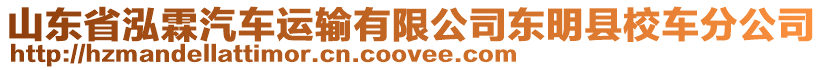 山東省泓霖汽車運輸有限公司東明縣校車分公司