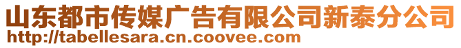 山東都市傳媒廣告有限公司新泰分公司