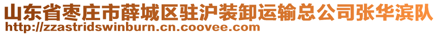 山東省棗莊市薛城區(qū)駐滬裝卸運輸總公司張華濱隊