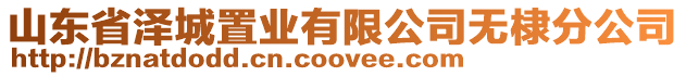 山東省澤城置業(yè)有限公司無棣分公司