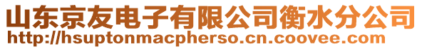 山東京友電子有限公司衡水分公司