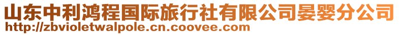 山東中利鴻程國際旅行社有限公司晏嬰分公司