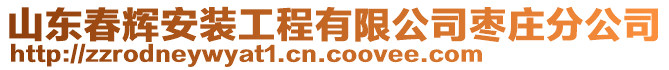 山東春輝安裝工程有限公司棗莊分公司