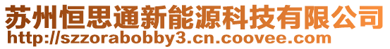 蘇州恒思通新能源科技有限公司