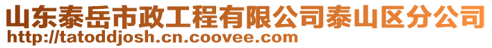 山東泰岳市政工程有限公司泰山區(qū)分公司